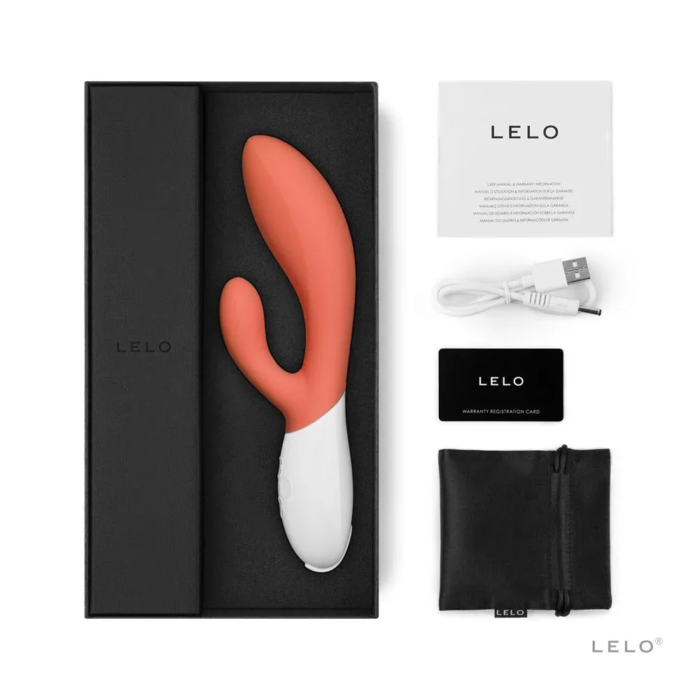 LELO INA 3 Rechargeable Dual Stimulator Coral Red - Image 2