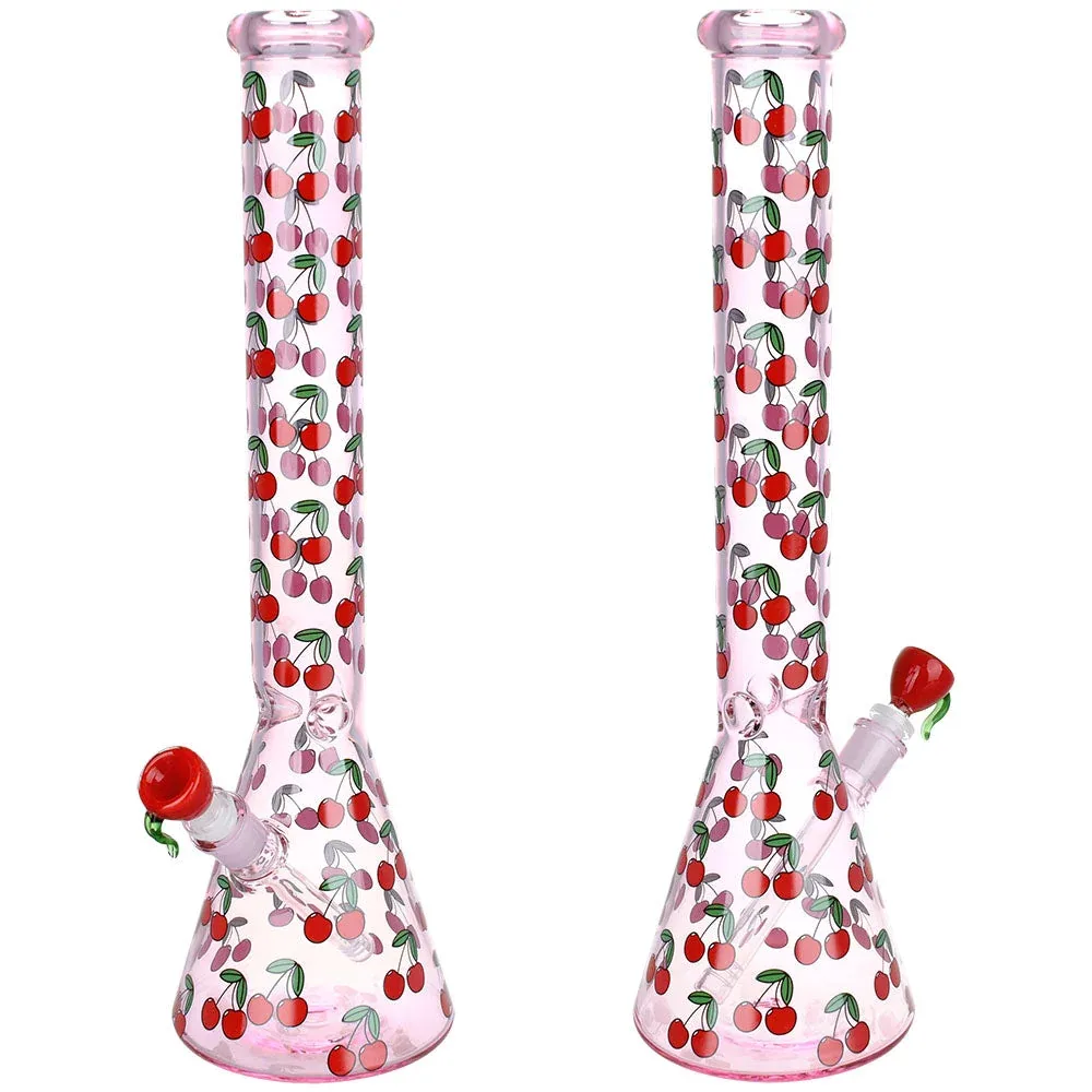 Life Is A Bowl Of Cherries Beaker Water Pipe - 18" / 14mm F