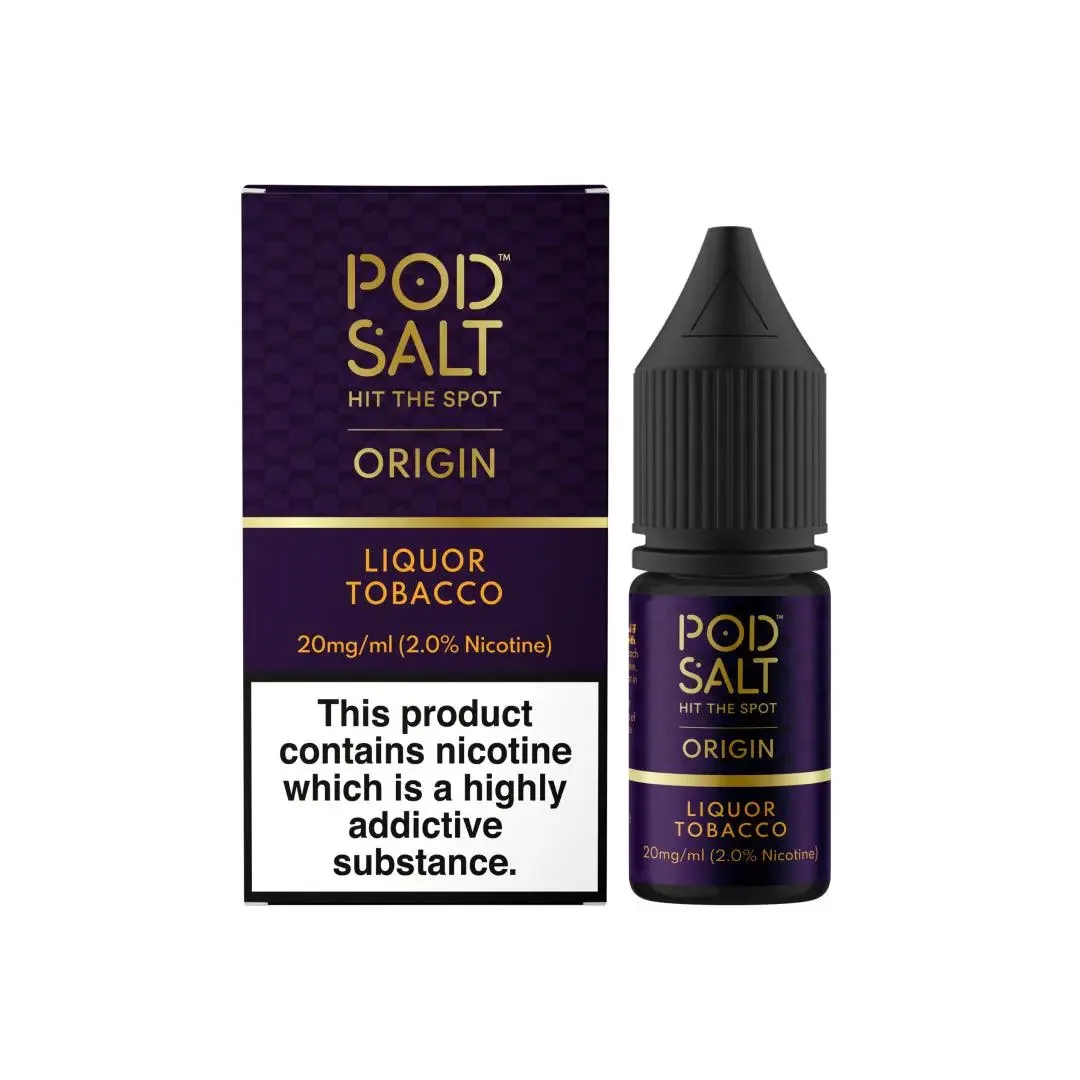 Liquor Tobacco Nicotine Salt 10ml E-Liquid By Pod Salt Origin