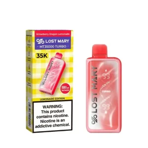 Lost Mary MT35000 Turbo Disposable Vape (5%, 35000 Puffs) - Strawberry Dragon Lemonade