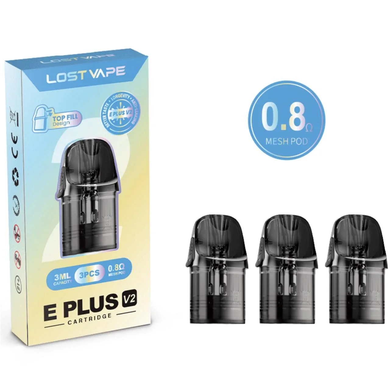 Lost Vape E Plus Replacement Pod V2 | Pack of 3