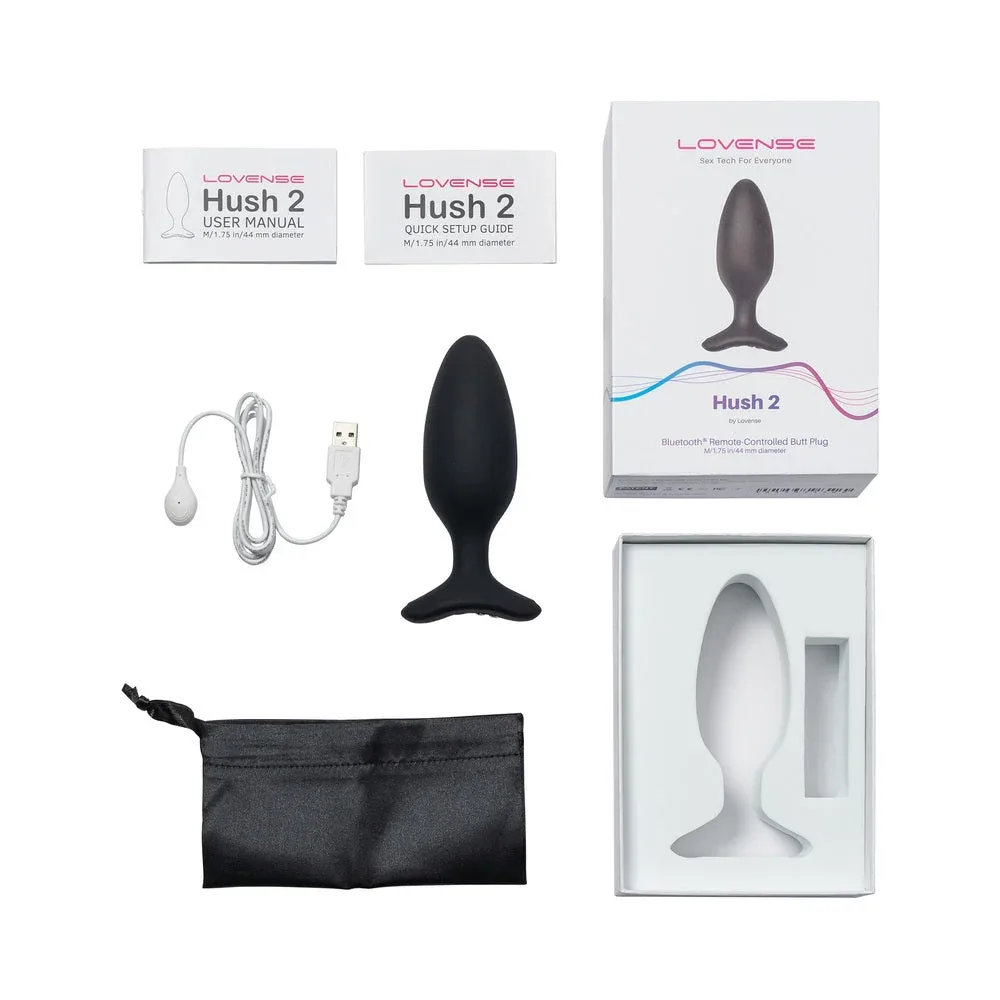 Lovense Hush 2 Bluetooth Remote-Controlled Vibrating Butt Plug M 1.75 in. - Image 2