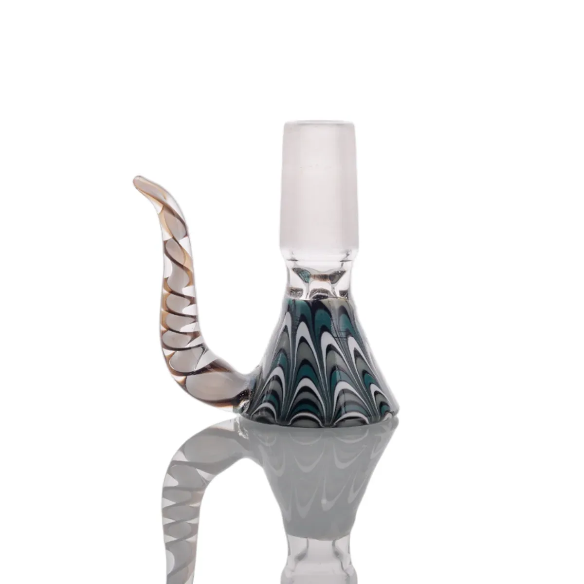 Male Joint Colorful Heady Bowl 14mm & 18mm w/ Arm - Image 2