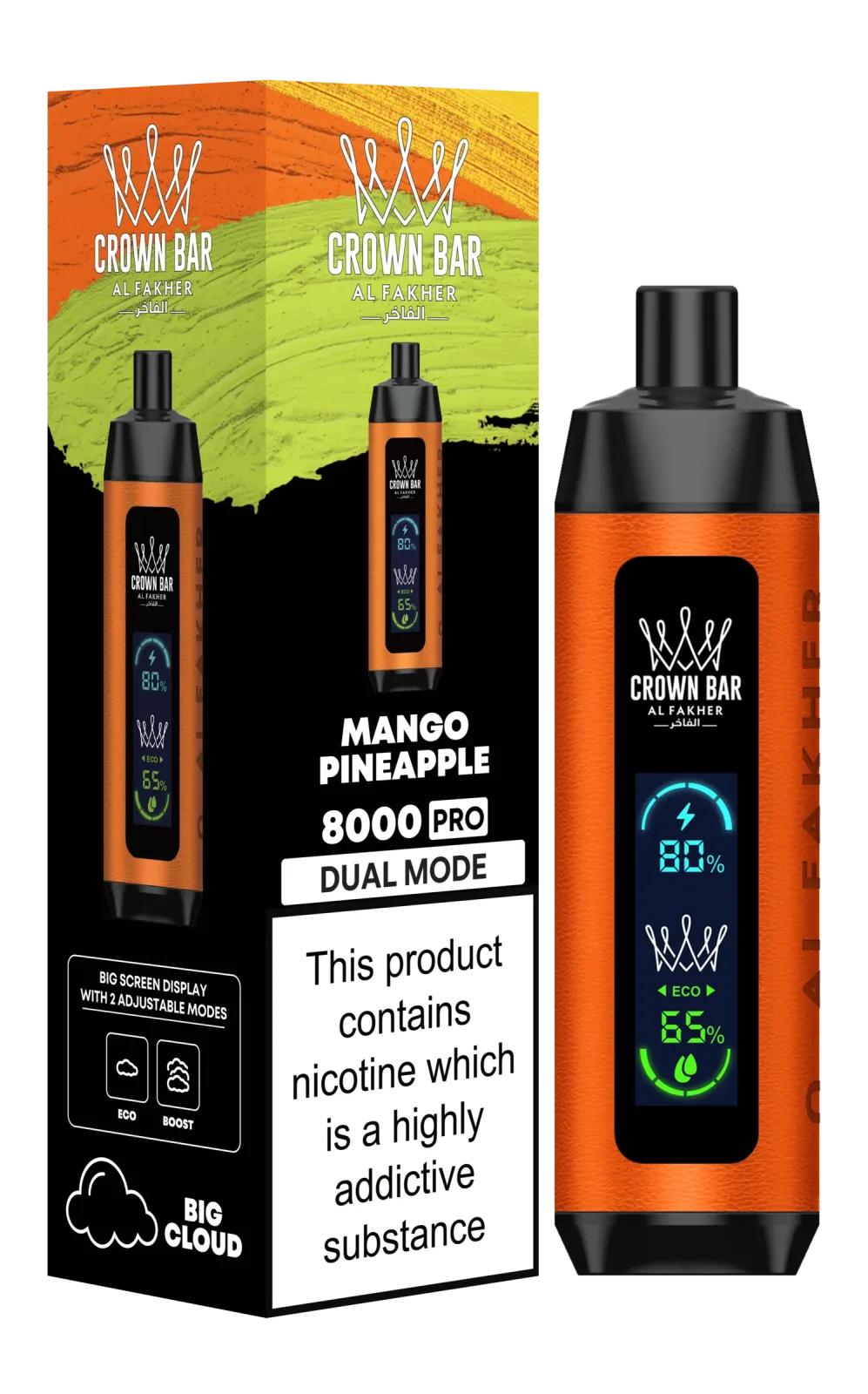 Mango Pineapple Al Fakher Crown Bar 8000 Pro