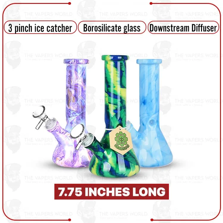 Marbled MD Glass Beaker Water Pipe