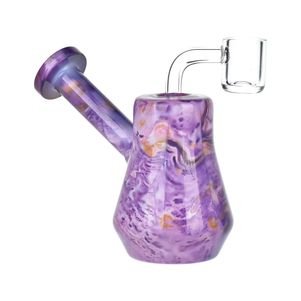 Marbled Mini Glass Dab Rig - 4" / 14mm F / Colors Vary - Image 2
