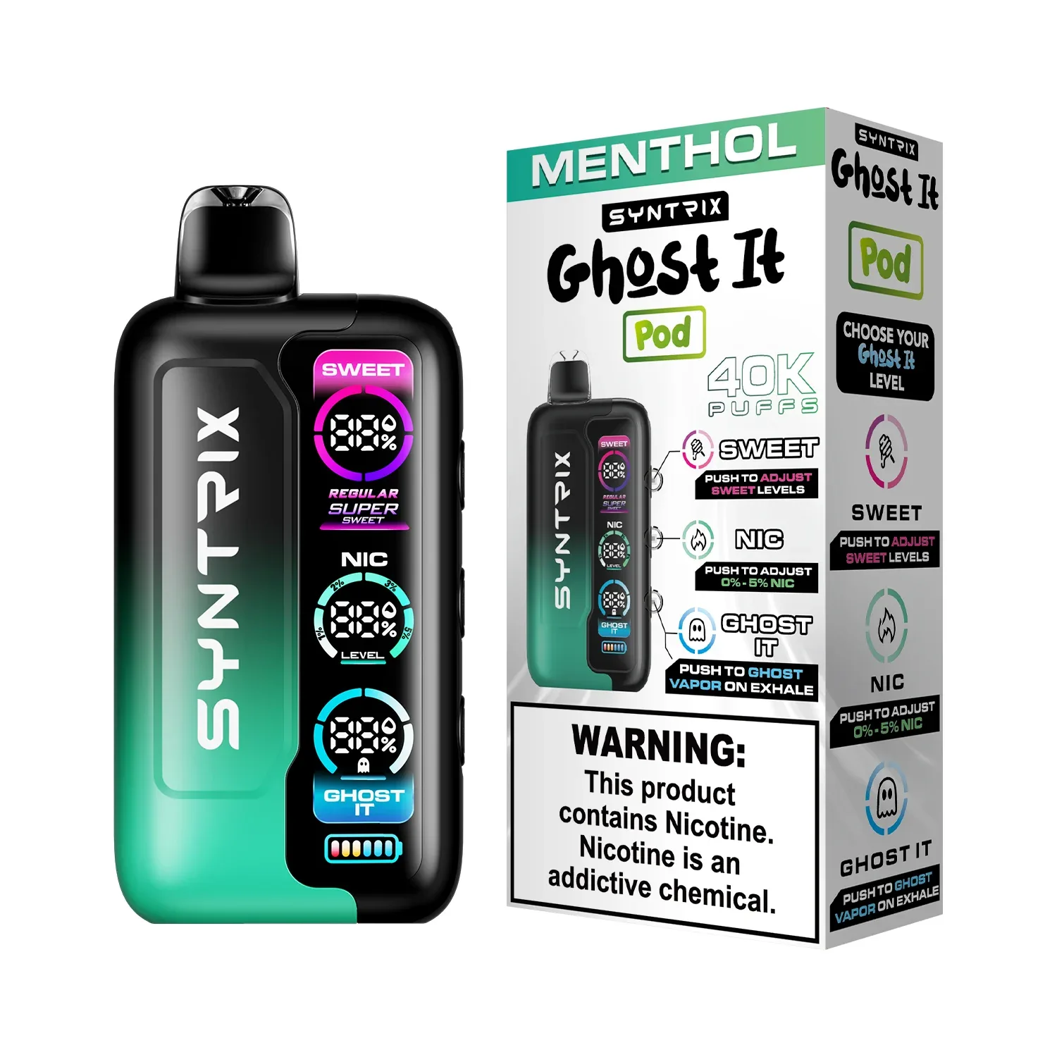 Menthol - Syntrix Ghost It 40k Disposable Vape