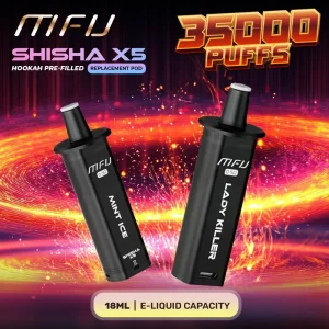 MFU SHISHA X5 Hookah Pre-filled Replacement Pod | 35K Puffs