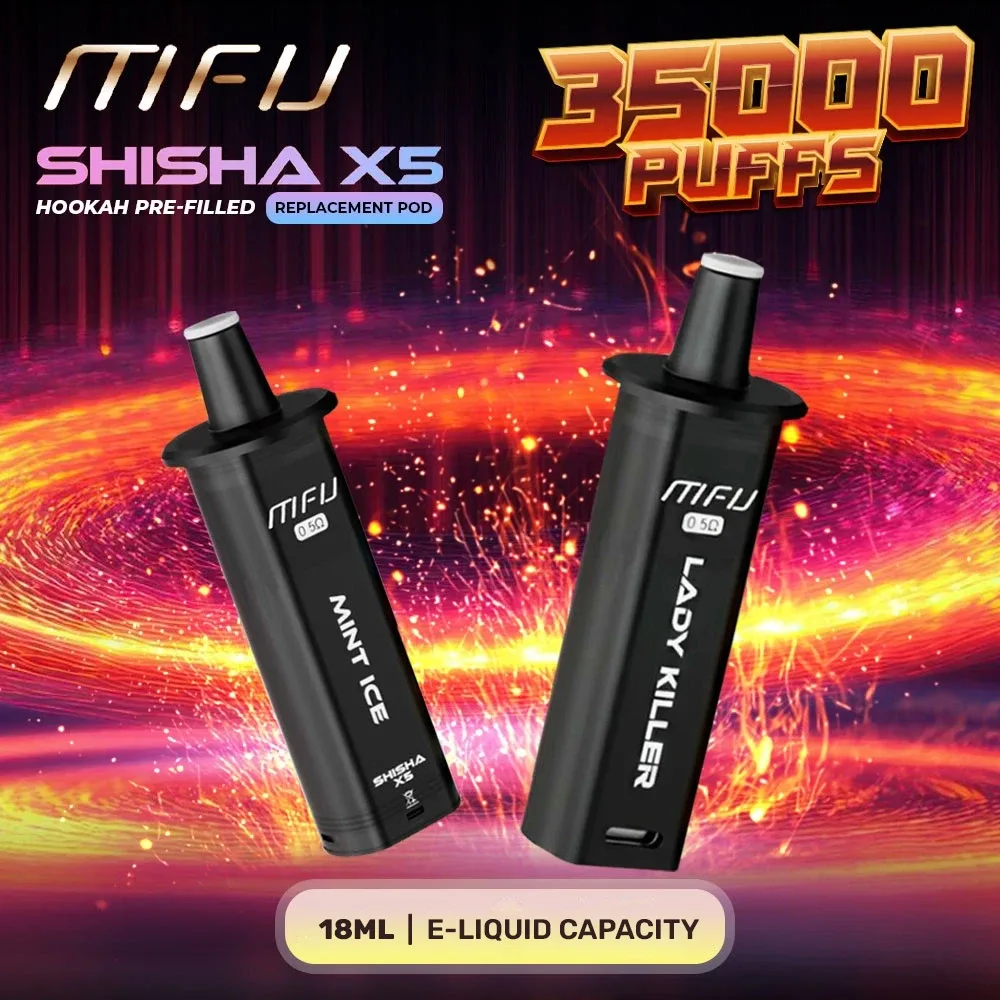 MFU SHISHA X5 Hookah Pre-filled Replacement Pod | 35K Puffs