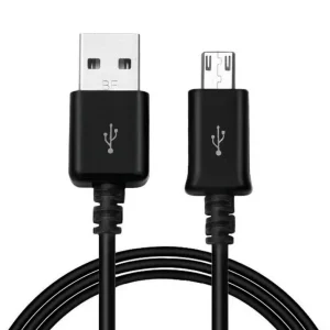 Micro USB Charging Cable Sync Charger Data Cord Black 1.75Ft (Pack of 10)