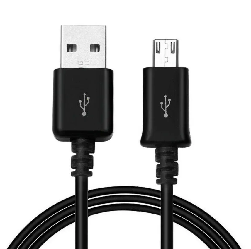 Micro USB Charging Cable Sync Charger Data Cord Black 1.75Ft (Pack of 10)