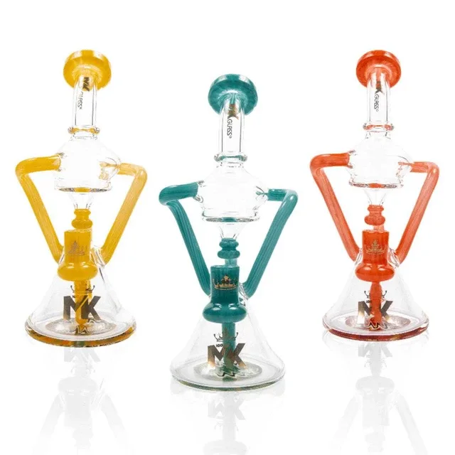 MK100 WigWag Recycler Water Pipe - 9"
