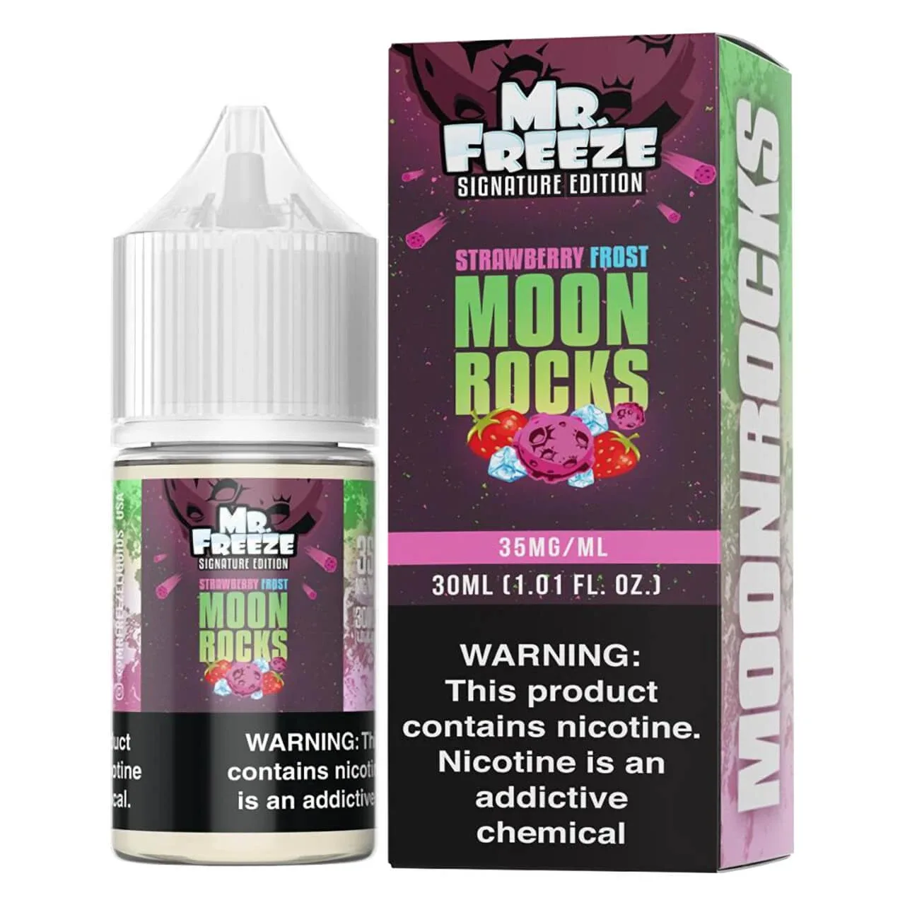Moon Rocks Strawberry Frost Salt 30ml E-Juice | Mr.Freeze