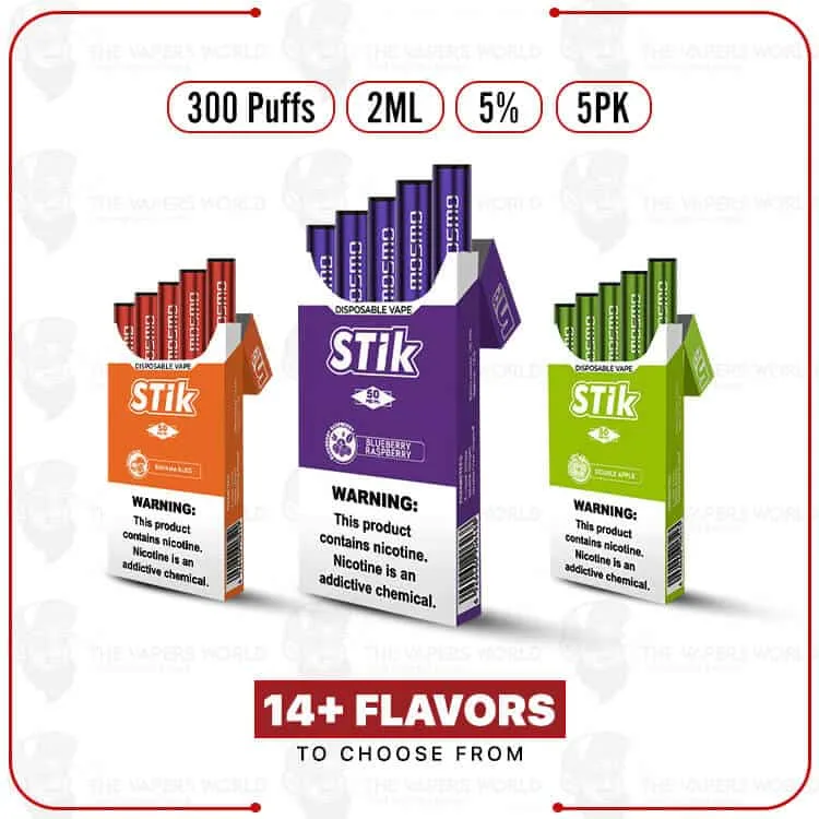 Mosmo STik 5pk 5% 300 Puffs Disposable