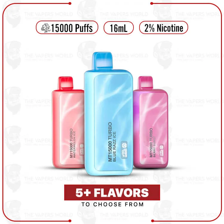 MT15000 Turbo 15K Puffs 2% Nicotine Disposable Vape