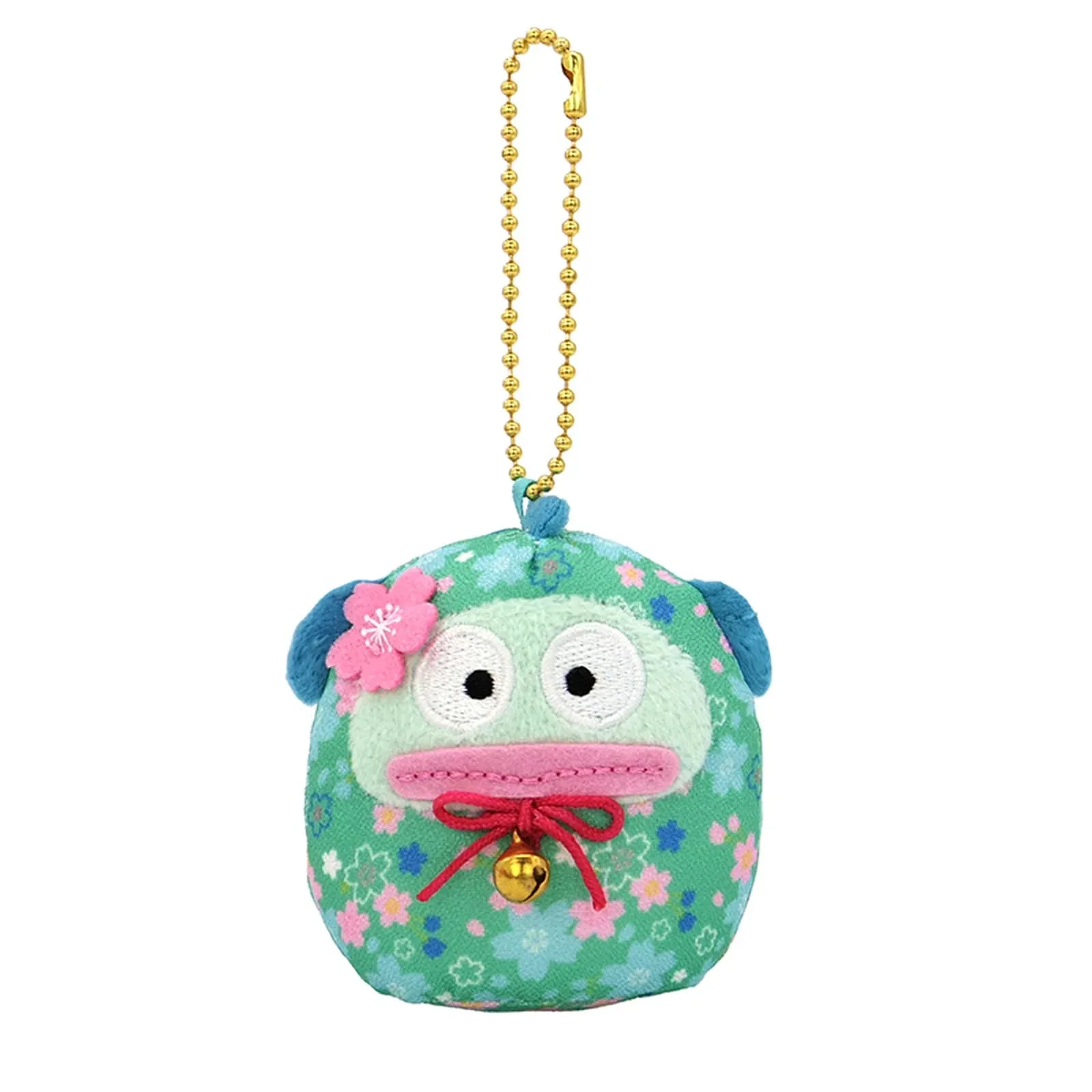 Nakajima Corporation Sanrio Hangyodon Sakura Daruma Plush Mascot 7cm Long
