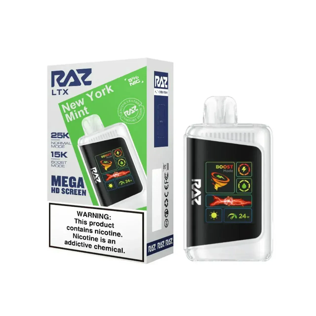 New York Mint - RAZ LTX DC25000 Disposable Vape