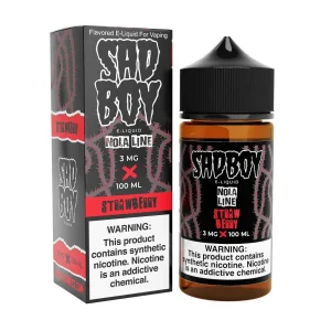 NolaLine Strawberry Synthetic Nicotine 100ml E-Juice | SadBoy