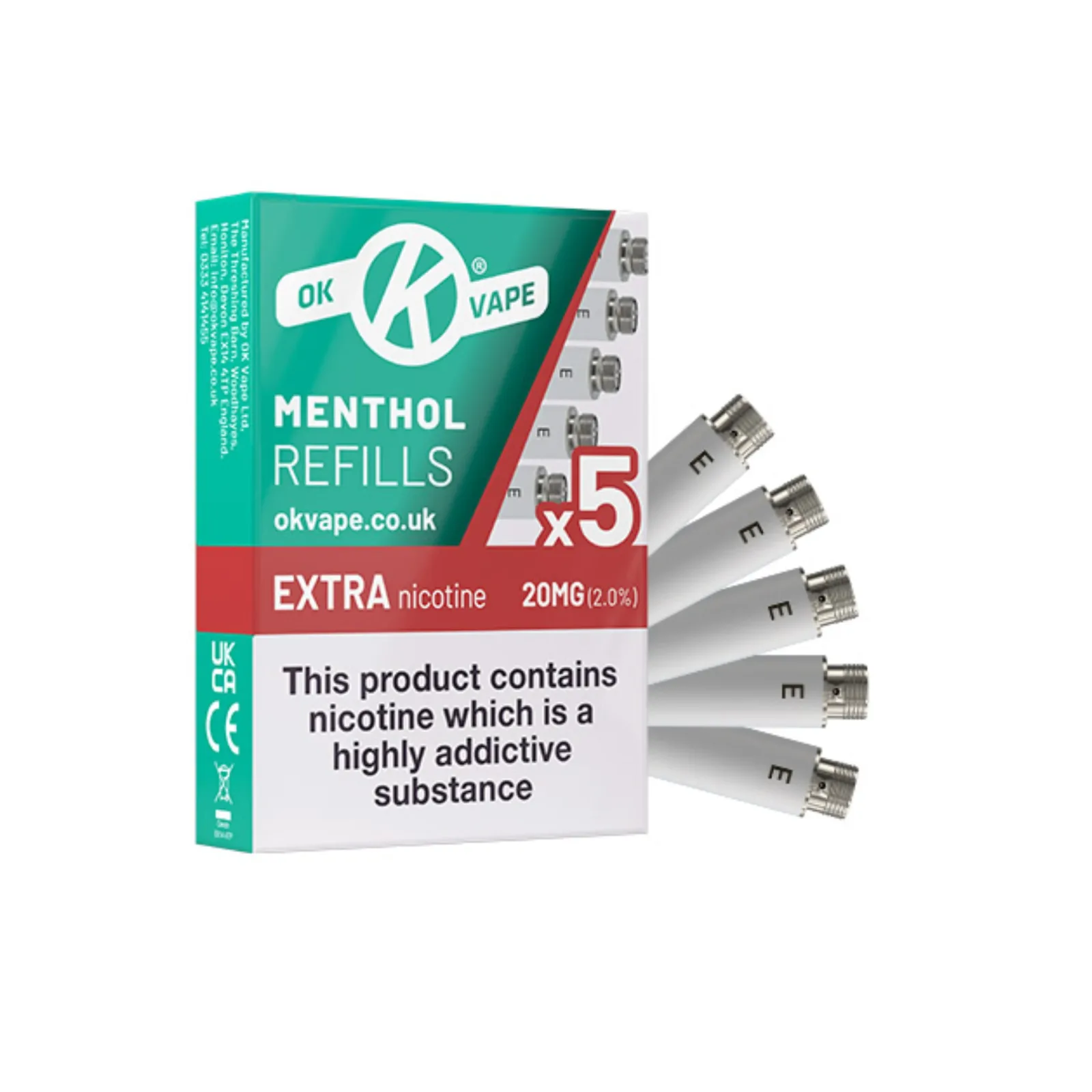 OK Vape Refill Pack 18MG (5 Per Pack) - Image 2