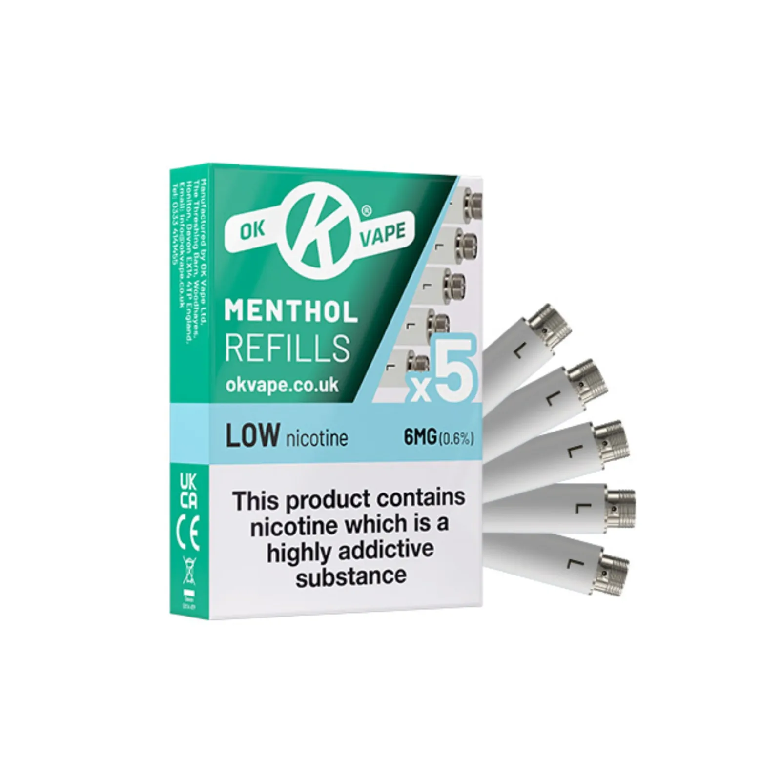 OK Vape Refill Pack 6mg (5 Per Pack) - Image 2