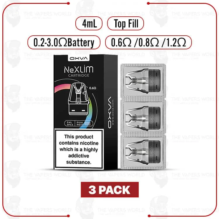 OXVA NeXLIM Replacement Pod Cartridge – 3PK - Image 2