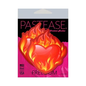 Pastease Flaming Heart Nipple Pasties