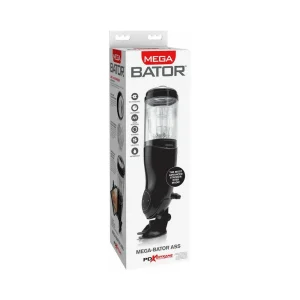 PDX Mega-Bator Ass Rechargeable Rotating Thrusting Stroker With Hands-Free Suction Cup Clear/Black