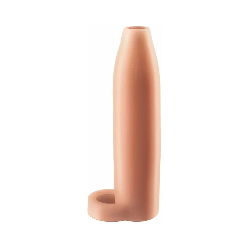 Pipedream Fantasy X-tensions 5.5 in. Real Feel Enhancer Open-Ended Sling Beige - Image 2