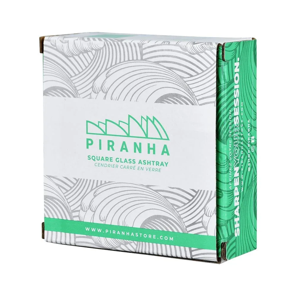 Piranha Scales Square Glass Ashtray | 3.5" - Image 2