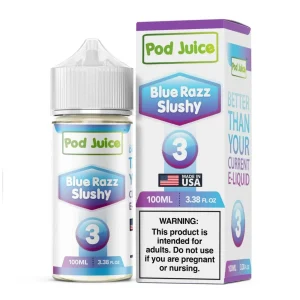Pod Juice Blue Razz Slushy Nixodine 100ML E-Juice