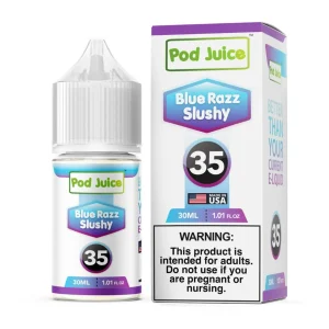 Pod Juice Blue Razz Slushy Nixodine 30ML E-Juice