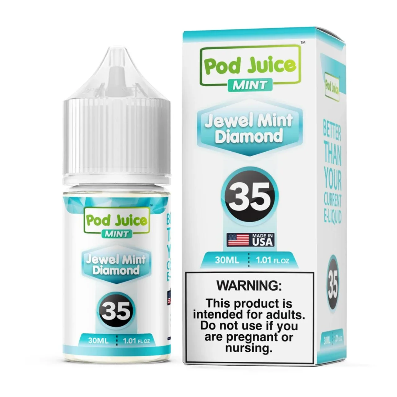 Pod Juice Jewel Mint Diamond Nixodine 30ML E-Juice