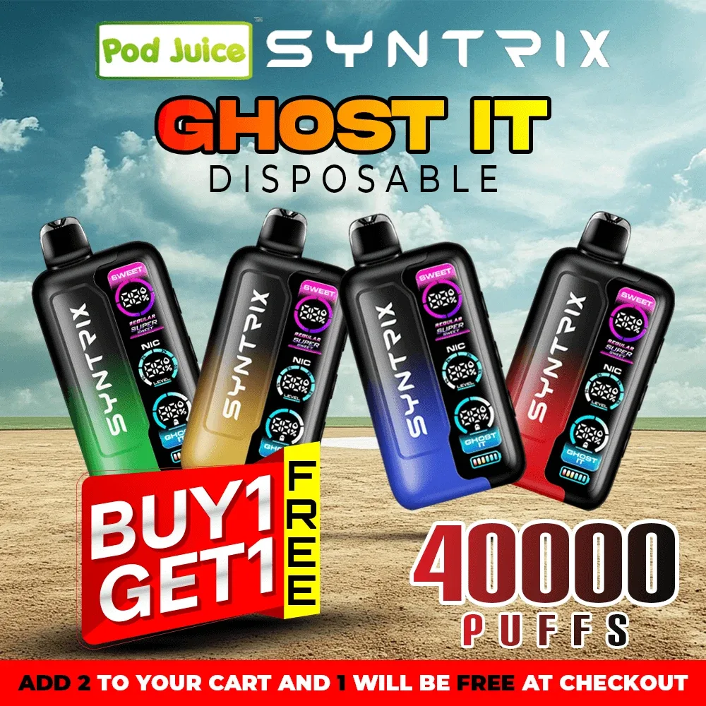 POD JUICE SYNTRIX Ghost It Disposable | 40K Puffs - Buy 1 Get 1 Free