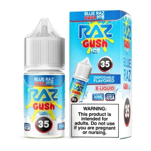 Pod Juice X Raz Blue Razz Gush Ice Nixodine 30ml Salt E-Juice