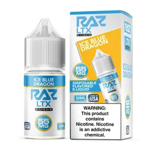 Pod Juice X Raz LTX Iced Blue Dragon Tobacco Free Nicotine 30ml Salt E-Juice
