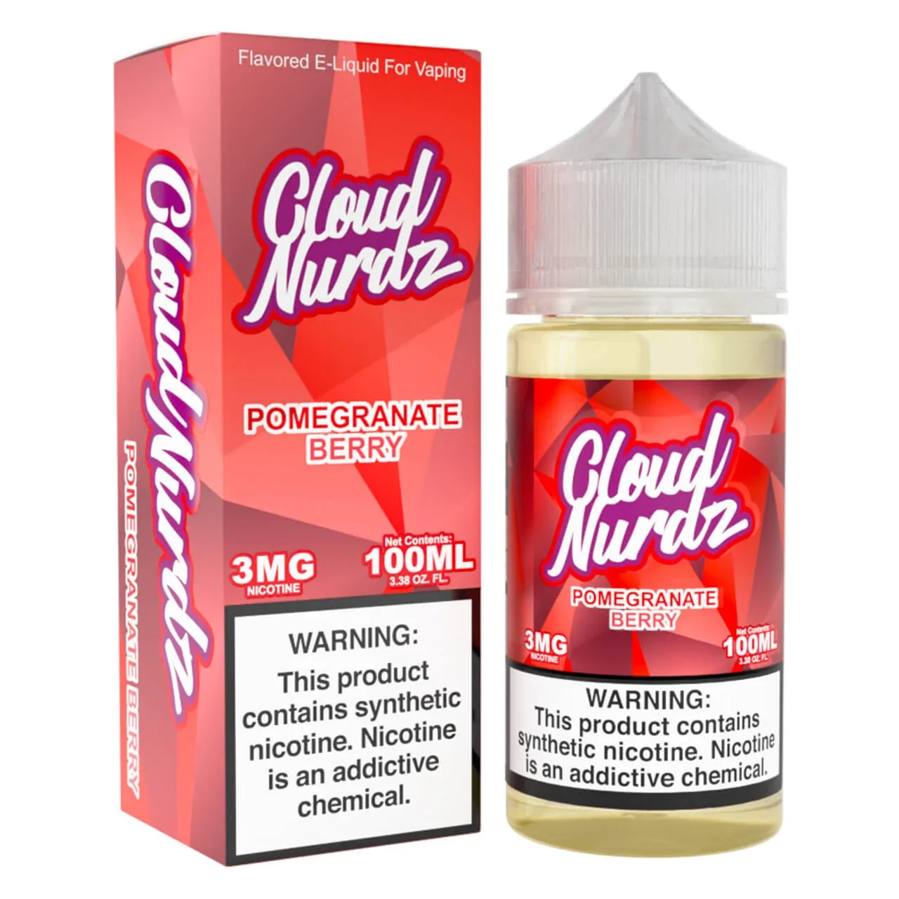 Pomegranate Berry Synthetic Nicotine 100ml E-Juice | Cloud Nurdz