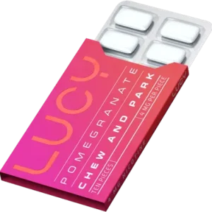 Pomegranate (Fruit) Flavor Nicotine Gum | Lucy Goods | 4mg