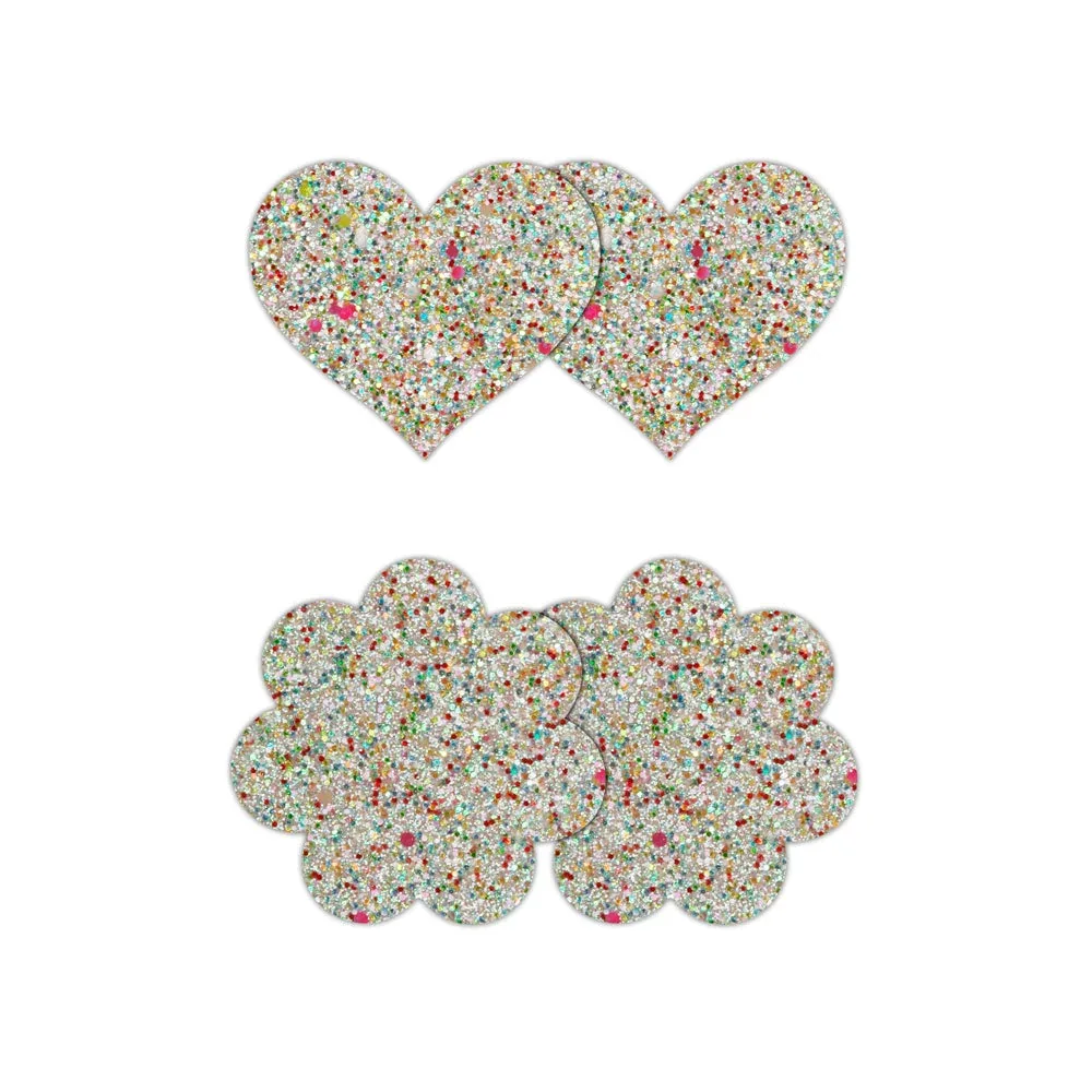 Pretty Pasties Heart & Flower Glow 2 Pair - Image 2