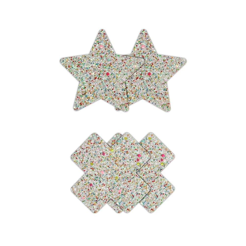 Pretty Pasties Star & Cross Glow 2 Pair - Image 2