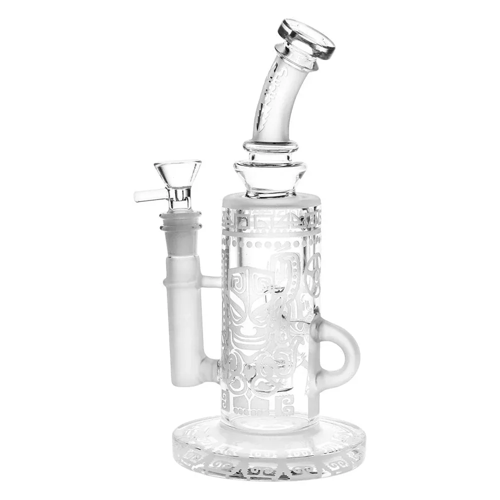 Pulsar Ancient Designs Sandblasted Klein Recycler Glass Water Pipe - 9" / 14mm F - Image 2