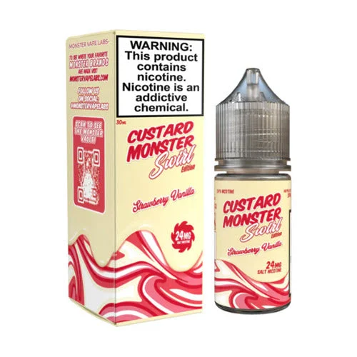 Custard Monster Swirl Strawberry Vanilla Salt 30mL