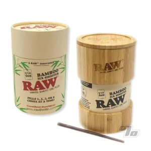 Raw Bamboo Six Shooter Variable Quantity Cone Filler - King Size