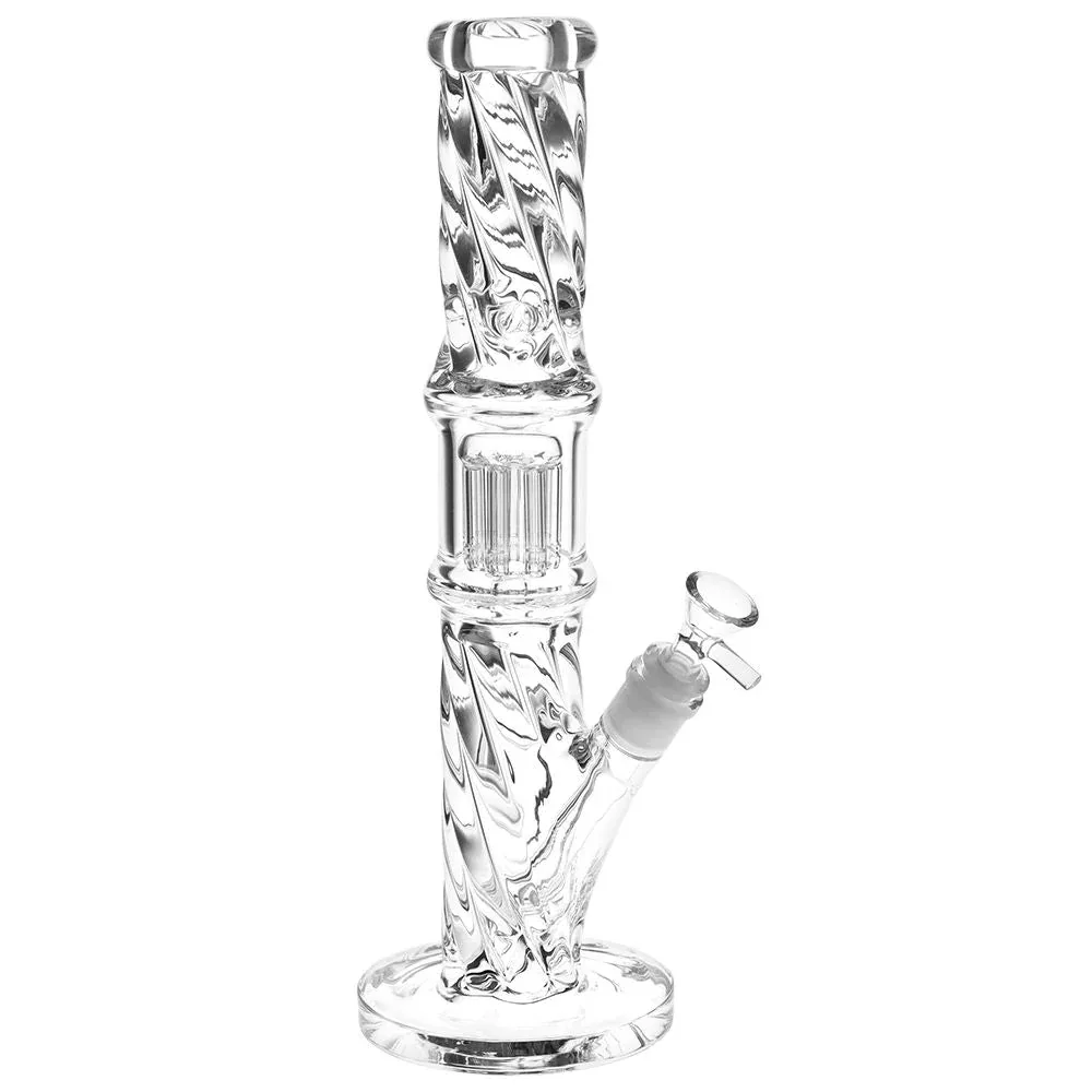 Translucent Twisty Jellyfish Perc Straight Glass Water Pipe | 13.75" - Image 2