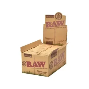 RAW Organic Hemp Connoisseur With Tips - 1 1/4" (1.25") - 24 ct