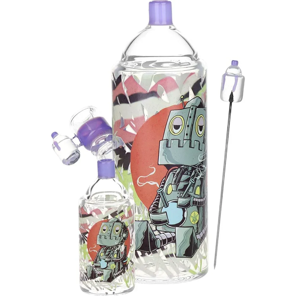 Pulsar Graffiti Series Spray Paint Glass Water Pipe Set / 7.5" / 14mm F - Image 2