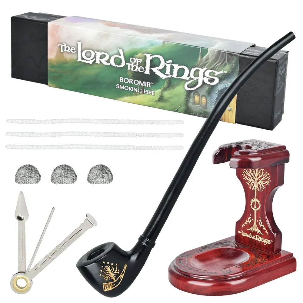 Pulsar Shire Pipes x LoTR BOROMIR Pipe & MIDDLE-EARTH Pipe Stand Bundle - 13" - Image 2