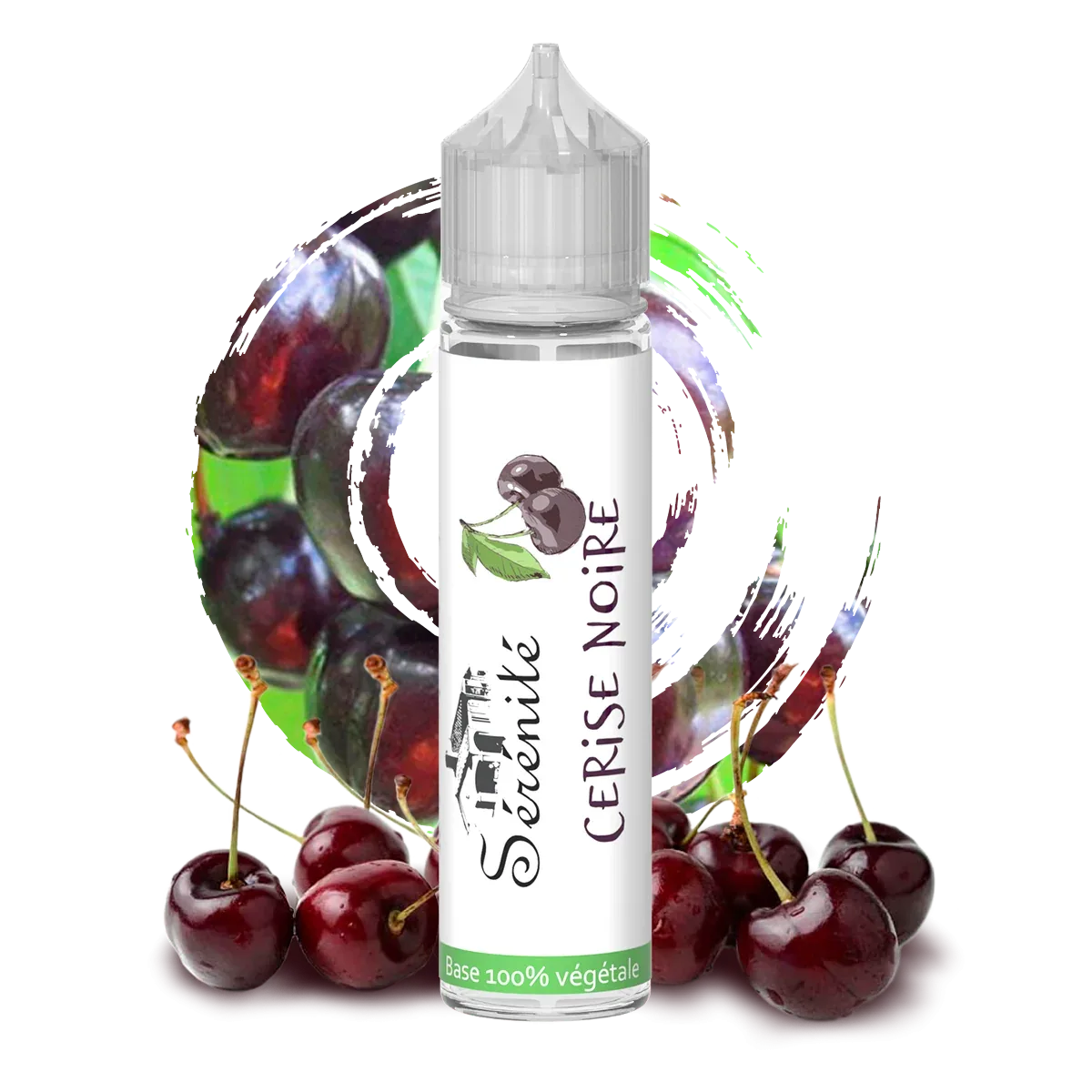 Sérénité Cerise Noire Shortfill E‑Liquid, Black Cherry 50ml 0mg