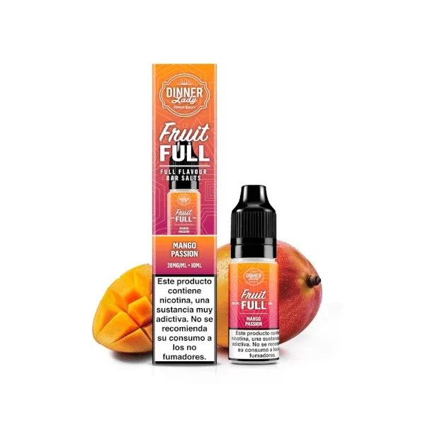 Dinner Lady Salts Fruit Full Mango Passion 10ml Vape Juice Mango & Passion Fruit Blend