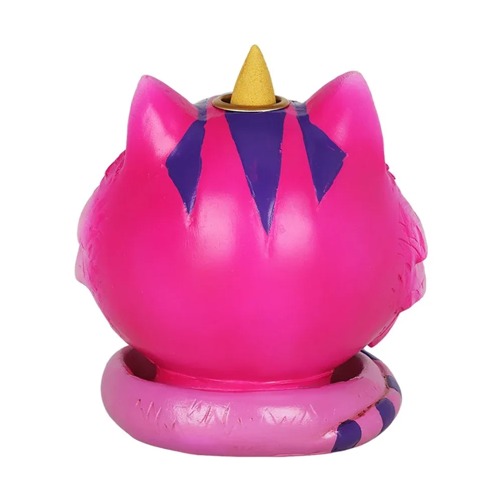 Grinning Cheshire Cat Backflow Polyresin Incense Burner - 4.25" x 4.5" - Image 2