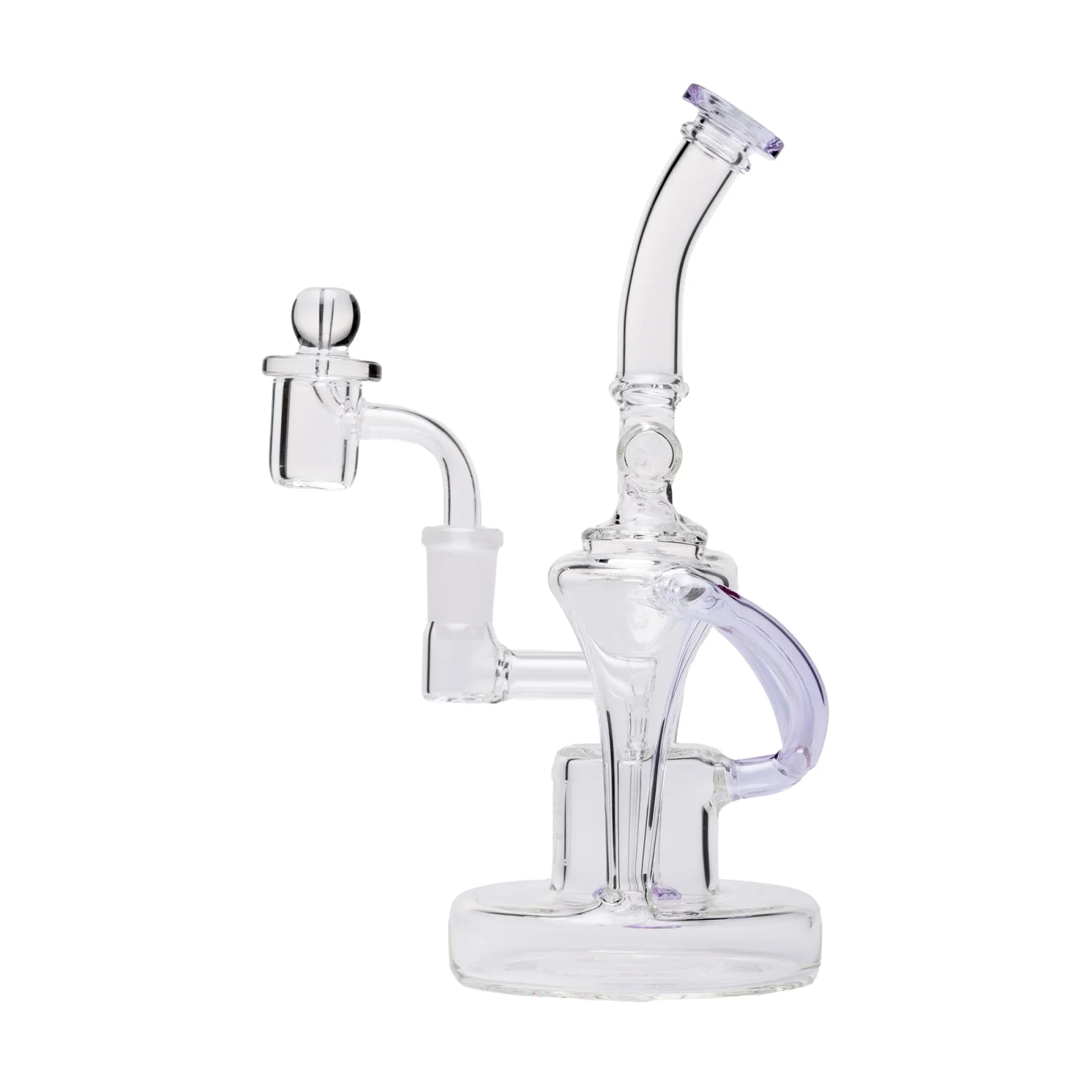 Human Grade Dualing Recycler Glass Rig Water Pipe - Image 2
